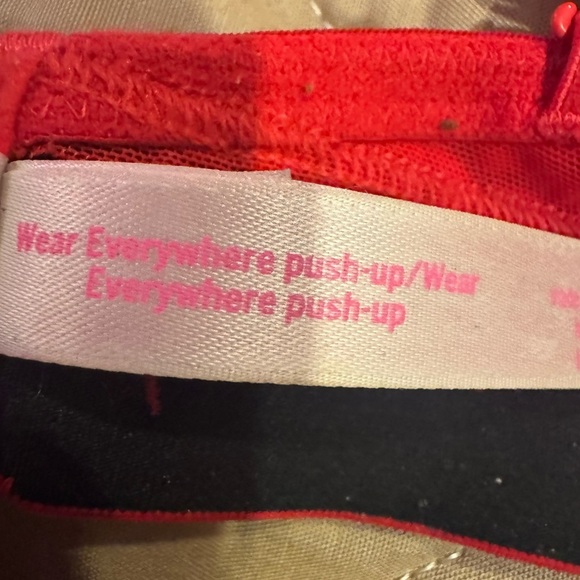 Victoria’s Secret PINK Push-Up Bra 36D Red Underwire Adjustable Wear Everywhere - Picture 12 of 12